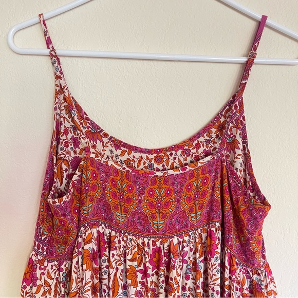 Natural Life Gigi Midi Dress Pink Orange Floral Size S - Picture 6 of 15